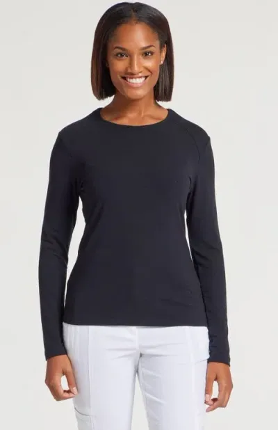 Anatomie Tony Pima Cotton Long-sleeve Top In Black