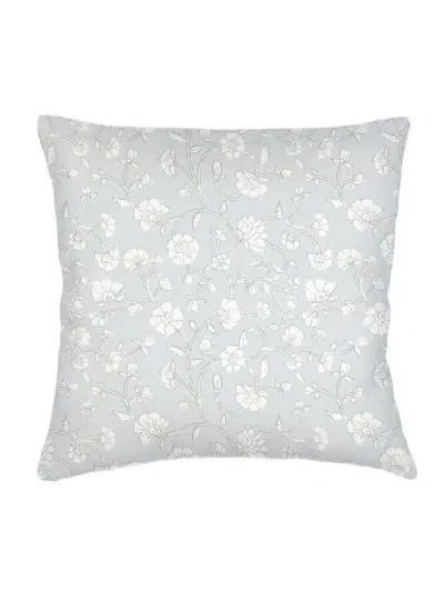 Anaya Jaipur Floral Linen Euro Pillow Down Insert In Grey