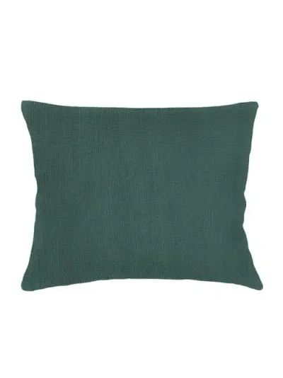 Anaya So Soft Linen Dutch Euro Pillow Down Alternative Insert In Emerald Green