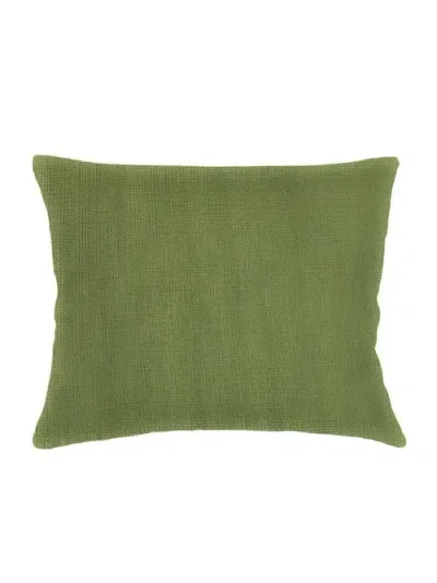 Anaya So Soft Linen Dutch Euro Pillow Down Alternative Insert In Pure Green