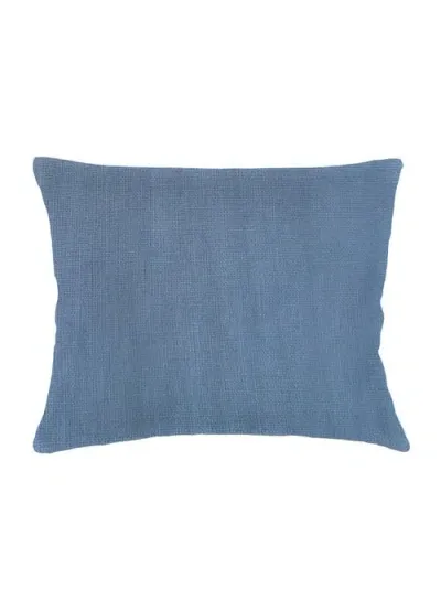 Anaya So Soft Linen Dutch Euro Pillow Down Alternative Insert In Stonewashed Blue