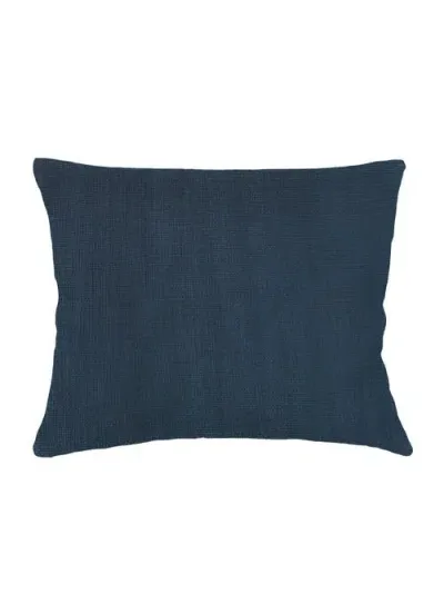 Anaya So Soft Linen Dutch Euro Pillow Down Insert In Navy Blue