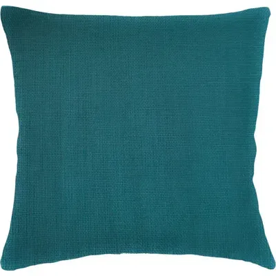 Anaya So Soft Linen Euro Pillow Down Alternative Insert In Peacock Blue