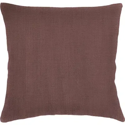 Anaya So Soft Linen Euro Pillow Down Insert In Chestnut Brown