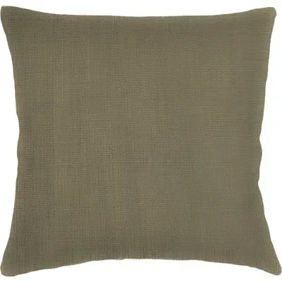 Anaya So Soft Linen Euro Pillow Down Insert In Olive Green