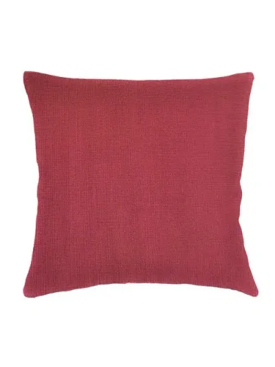 Anaya So Soft Linen Pillow Down Alternative Insert In Red