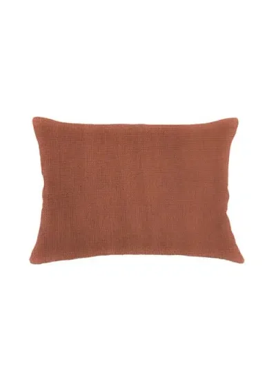 Anaya So Soft Linen Pillow Down Alternative Insert In Rustic Orange