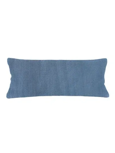 Anaya So Soft Linen Pillow Down Alternative Insert In Stonewashed Blue