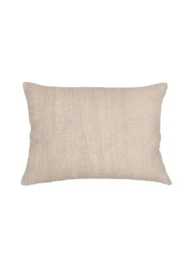 Anaya So Soft Linen Pillow Down Alternative Insert In Warm Beige