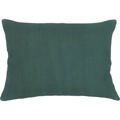 Anaya So Soft Linen Pillow Down Insert In Emerald Green