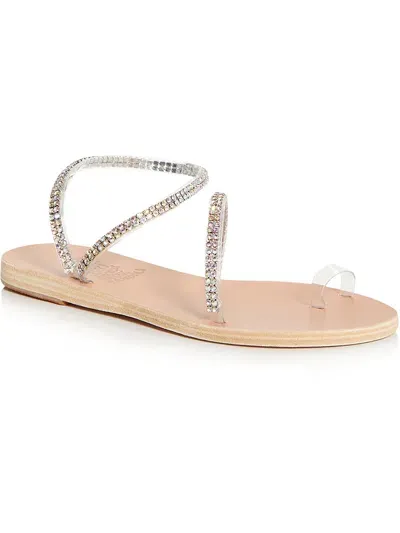 Ancient Greek Sandals Braided Open-toe Sandals In White