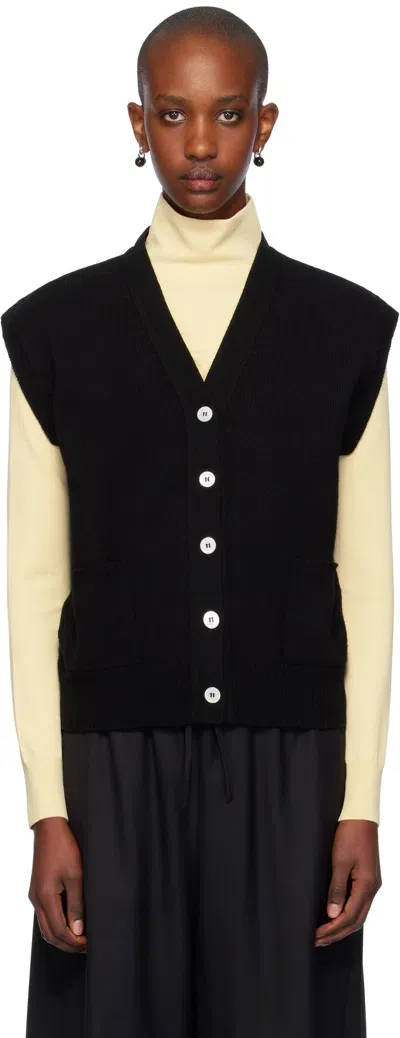 And-daughter Black Wexford Waistcoat Cardigan