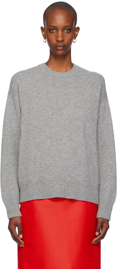 And-daughter Gray Innes Slouch Crewneck Sweater In Flannel Grey