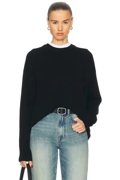 And-daughter Innes Slouch Crewneck Sweater In Black