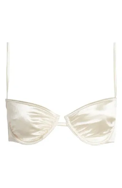 & Other Stories Metallic Underwire Bikini Top In Ivory