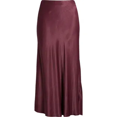 & Other Stories Satin Slip Skirt In Red Dark