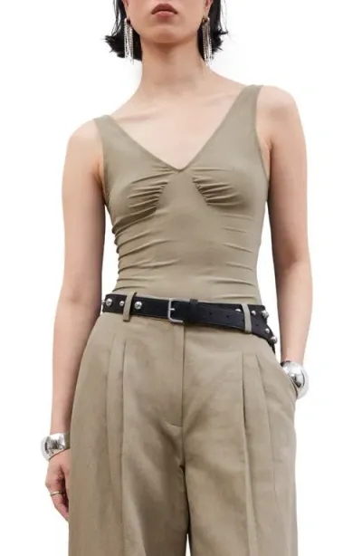 & Other Stories V-neck Tank In Mole Medium Dusty