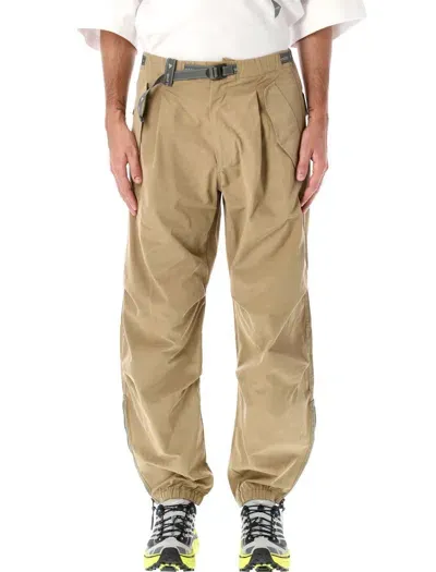 And Wander 89 High Loft Cloth Pants In Beige