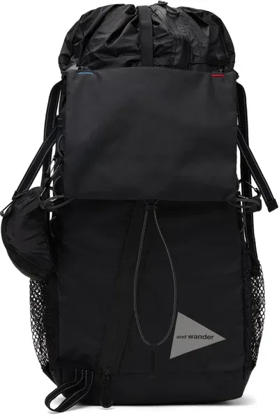 And Wander Black Ecopak 30l Backpack In 010black