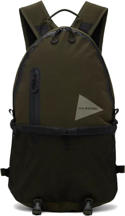 And Wander Khaki Pe/co 20l Daypack Backpack In Gold