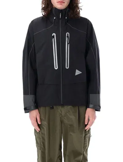 And Wander 3l Ul Pertex Shield Raincoat In Black