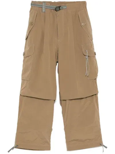 And Wander Straight-leg Cargo Pants In Braun