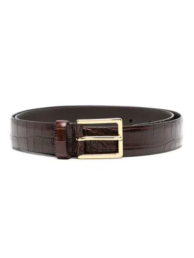 Anderson's Leather Belt In Brown