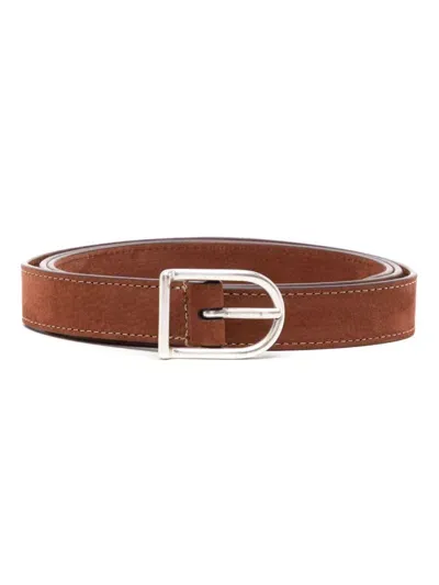 Anderson's Nubuck Leather Belt In Brown