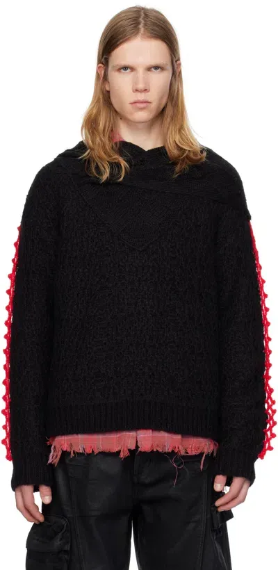 Andersson Bell Black Arelin Shawl Layered Sweater