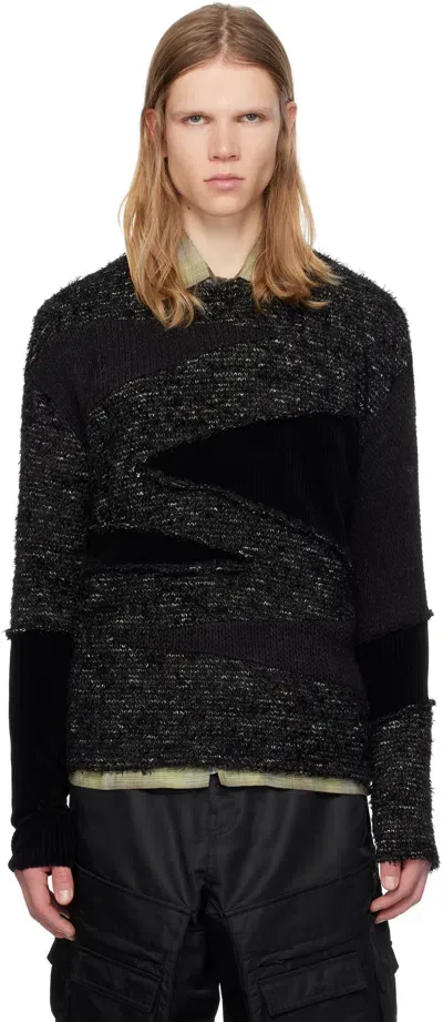 Andersson Bell Black Ghillie Color Block Sweater