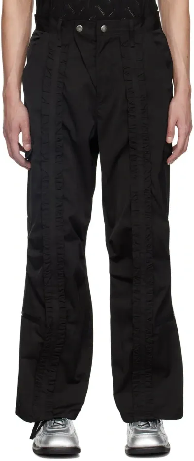 Andersson Bell Kenley Twill Straight Trousers In Black