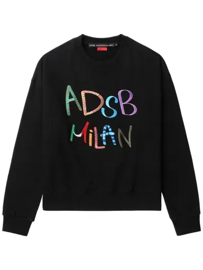 Andersson Bell Logo-embroidered Sweatshirt In Black