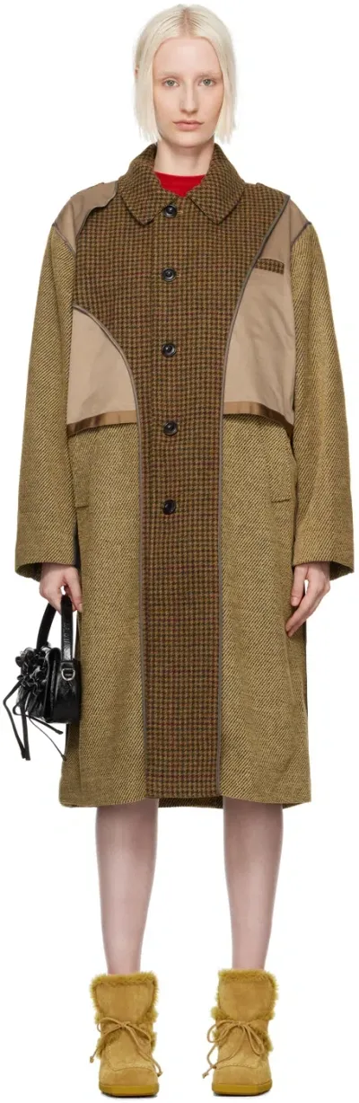 Andersson Bell Multicolor Inside-out Coat In Brown