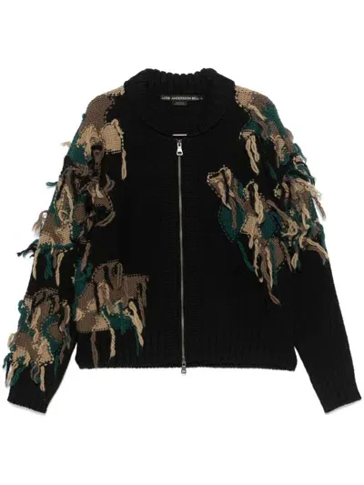 Andersson Bell New Camouflage Cardigan In Black