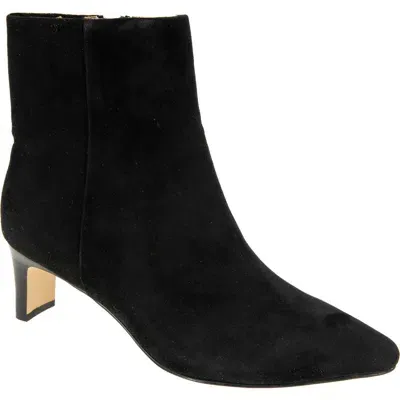 Andre Assous André Assous Winter Water Resistant Pointed Toe Bootie In Black Suede