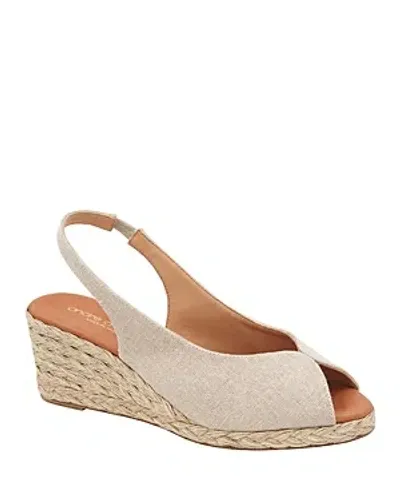 Andre Assous Women's Audrey Slip On Slingback Espadrille Wedge Pumps In Hemp