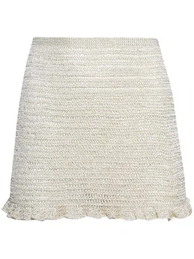 Andrea Almeida Luna Mini Skirt In White