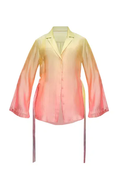 Andrea Iyamah Bata Satin Shirt In Multi