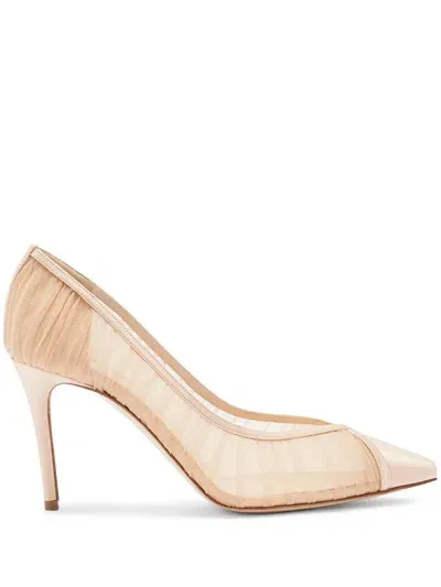 Andrea Wazen 85mm Nora Pumps In Neutrals