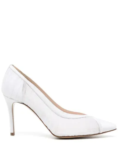 Andrea Wazen 85mm Nora Pumps In White