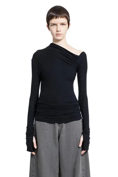 Andrea Ya' Aqov Woman Black Tops