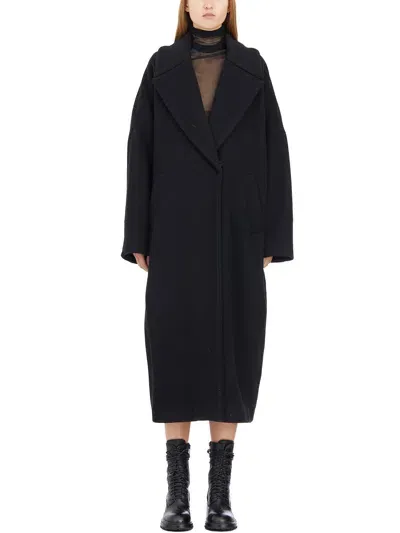 Andrea Ya'aqov Cappotto Over In Lana Vergine In Black