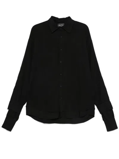 Andrea Ya'aqov Double Shirt In 黑色