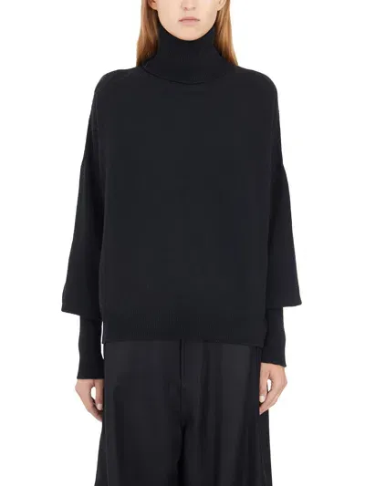 Andrea Ya'aqov Maglia Collo Alto In Cashmere E Lana In Black