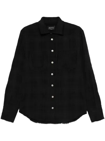 Andrea Ya'aqov Plaid-check Shirt In 黑色