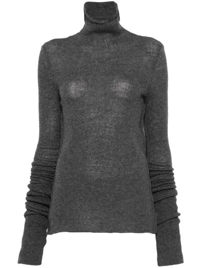 Andrea Ya'aqov Roll-neck Sweater In Grey