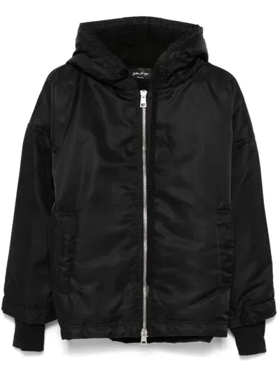 Andrea Ya'aqov Satin-finish Padded Jacket In 黑色