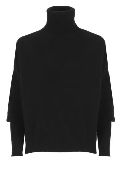 Andrea Ya'aqov Black Wool And Cashmere Sweater