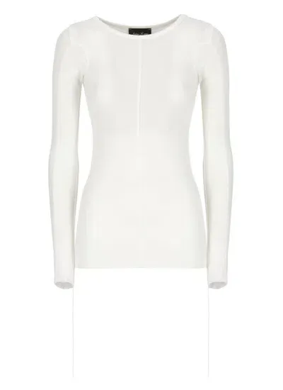 Andrea Ya'aqov White Crewneck Sweater