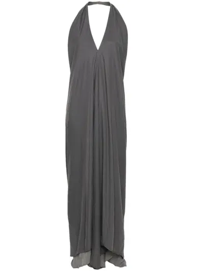 Andrea Ya'aqov Twill-weave Maxi Dress In Grey